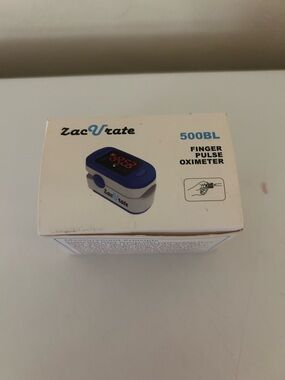 Zacurate 500BL Fingertip Pulse Oximeter Blood Oxygen Saturation Monitor Blue